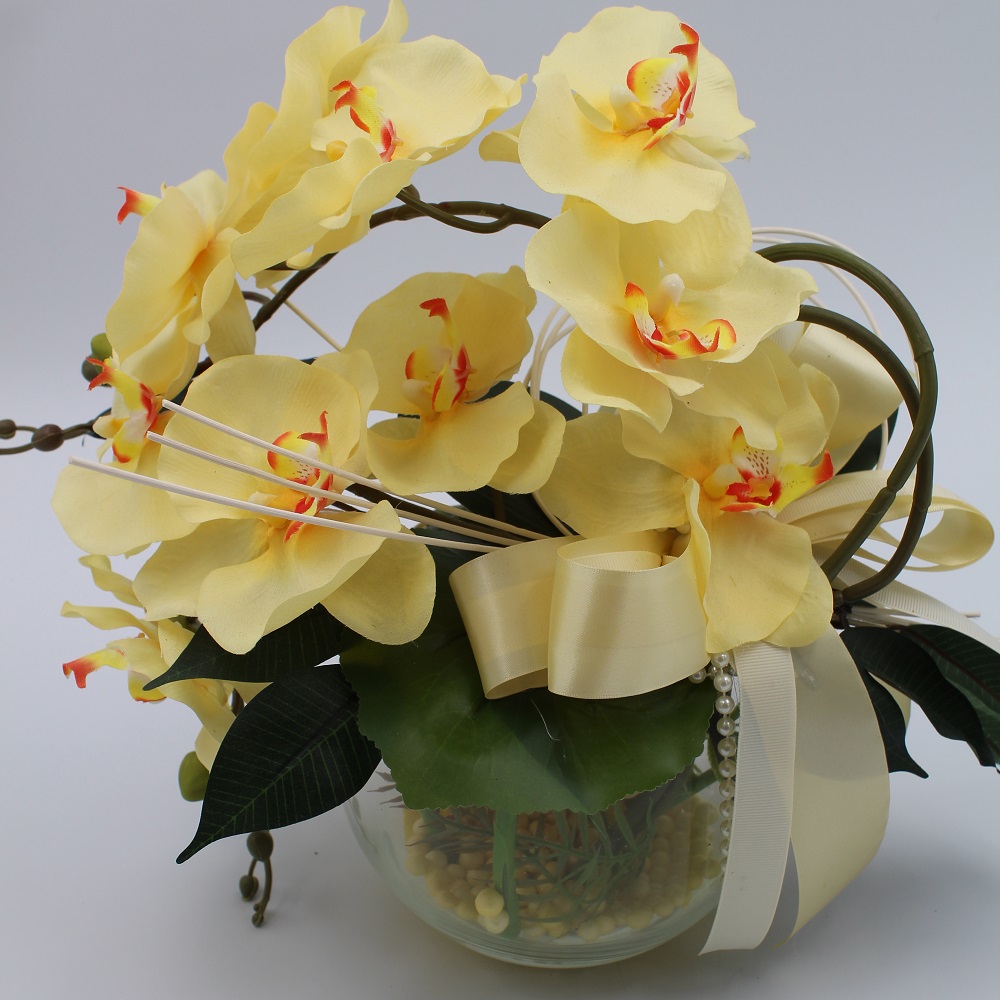 Orchidea ramificata in vaso di vetro - La Violetta, fiorai da due